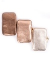 Lederen  schoudertasje | Lang Metallic | 9000412