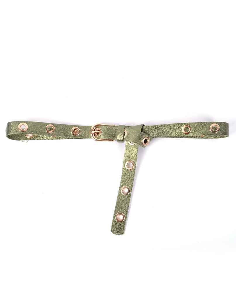 Riem - Metalen gaatjes leer metallic | 30% Sale | 559086
