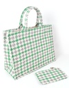Handtas Stof Geblokt | 900173
