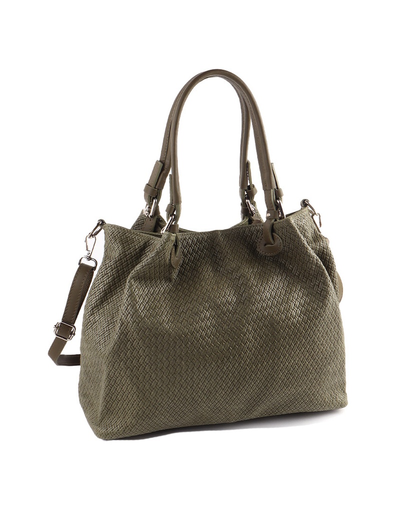 Lederen handtas | == | 552740