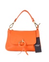 Lederen schoudertas met ring | 552838