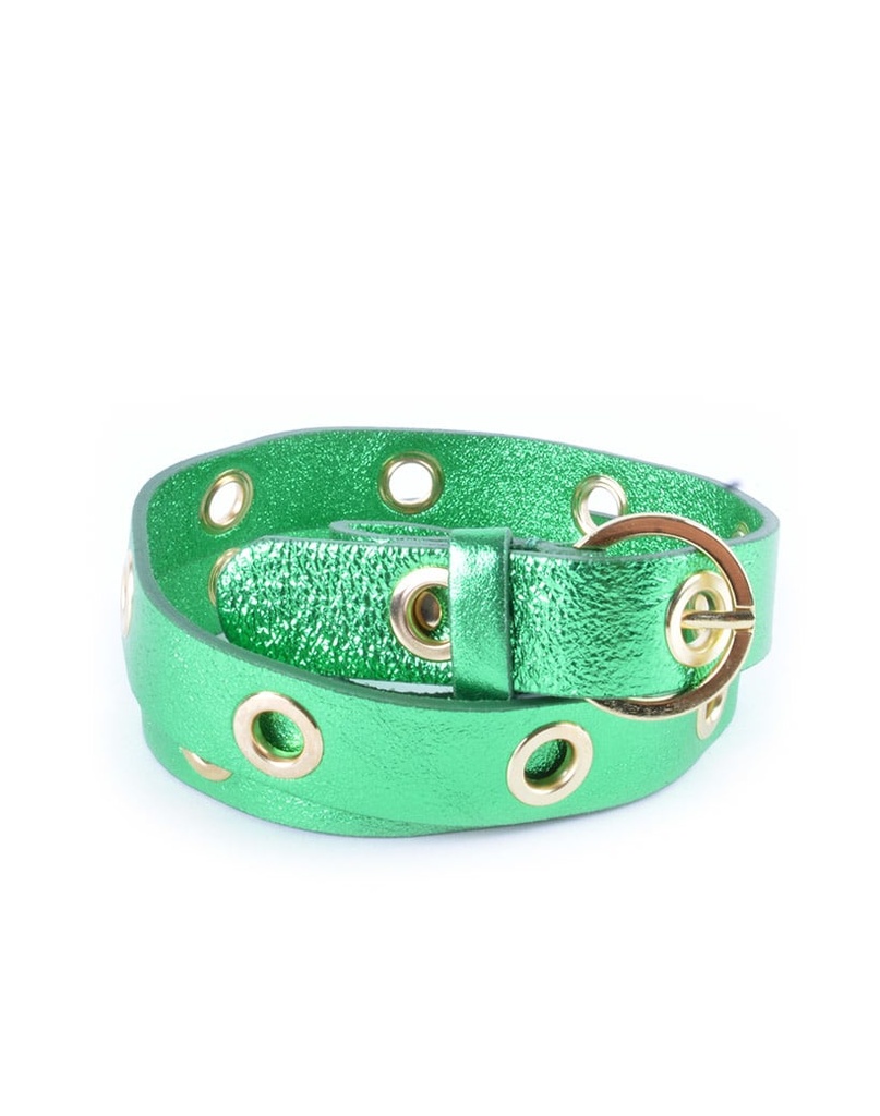 Riem - Metalen gaatjes leer metallic | 800005