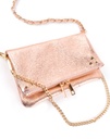 Lederen schoudertas metallic | 552725