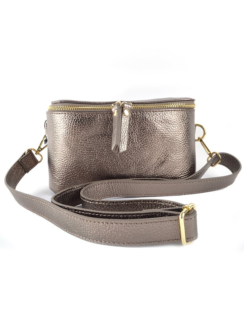 Lederen heuptas - Metallic | 5527731