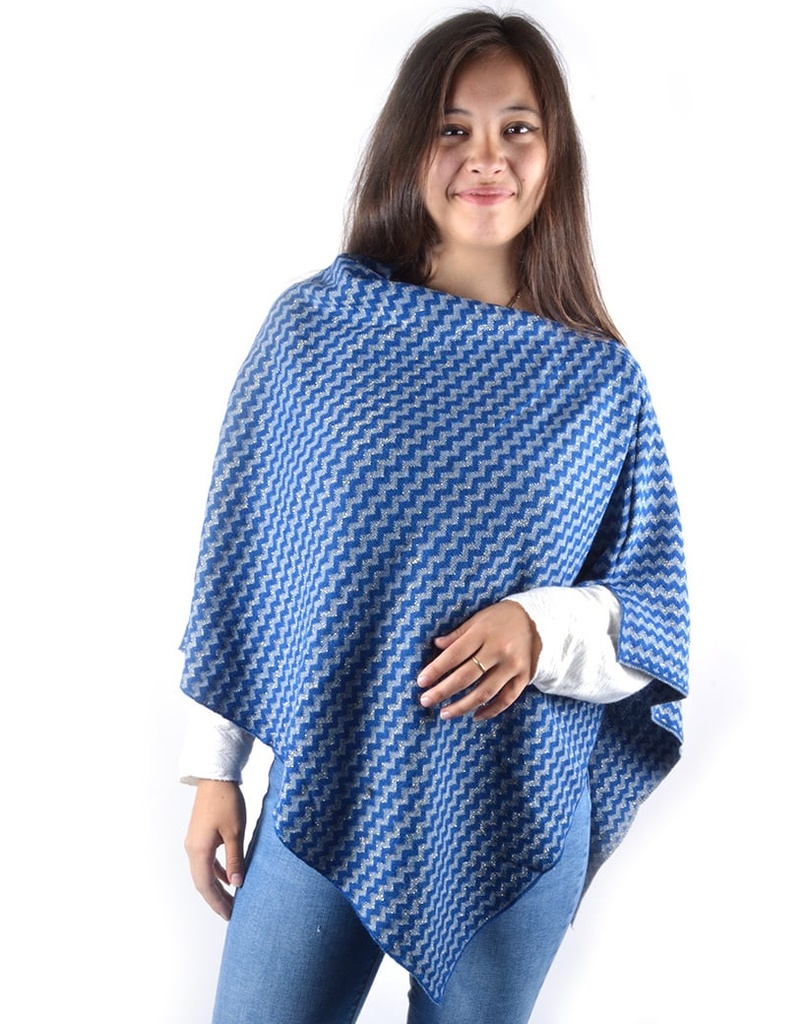 Poncho | ZIGZAG | 700292 (Blauw)