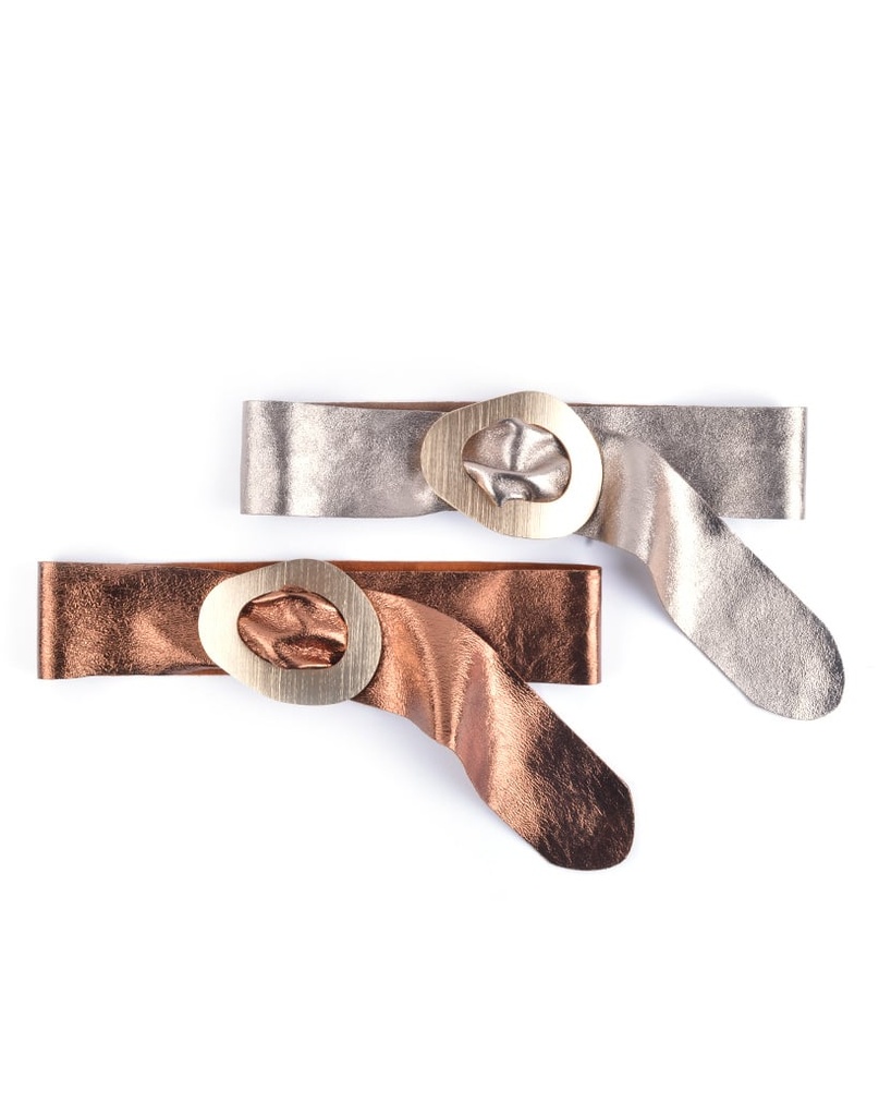 Leren riemen | METALLIC | 400086