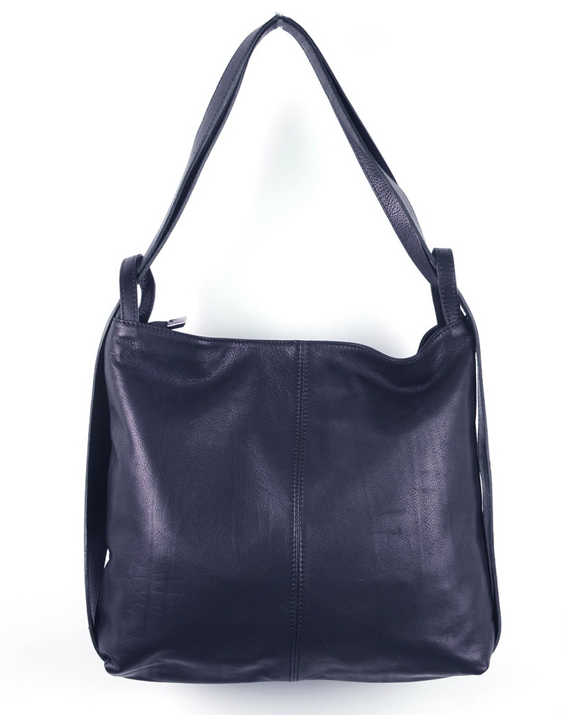 Gewassen Lederen handtas / rugtas | 552765 (Donkerblauw)