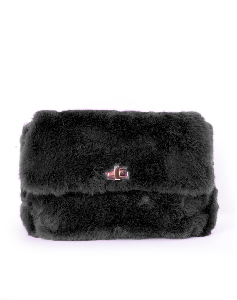 Schoudertas Faux Fur | 10309 (Zwart)