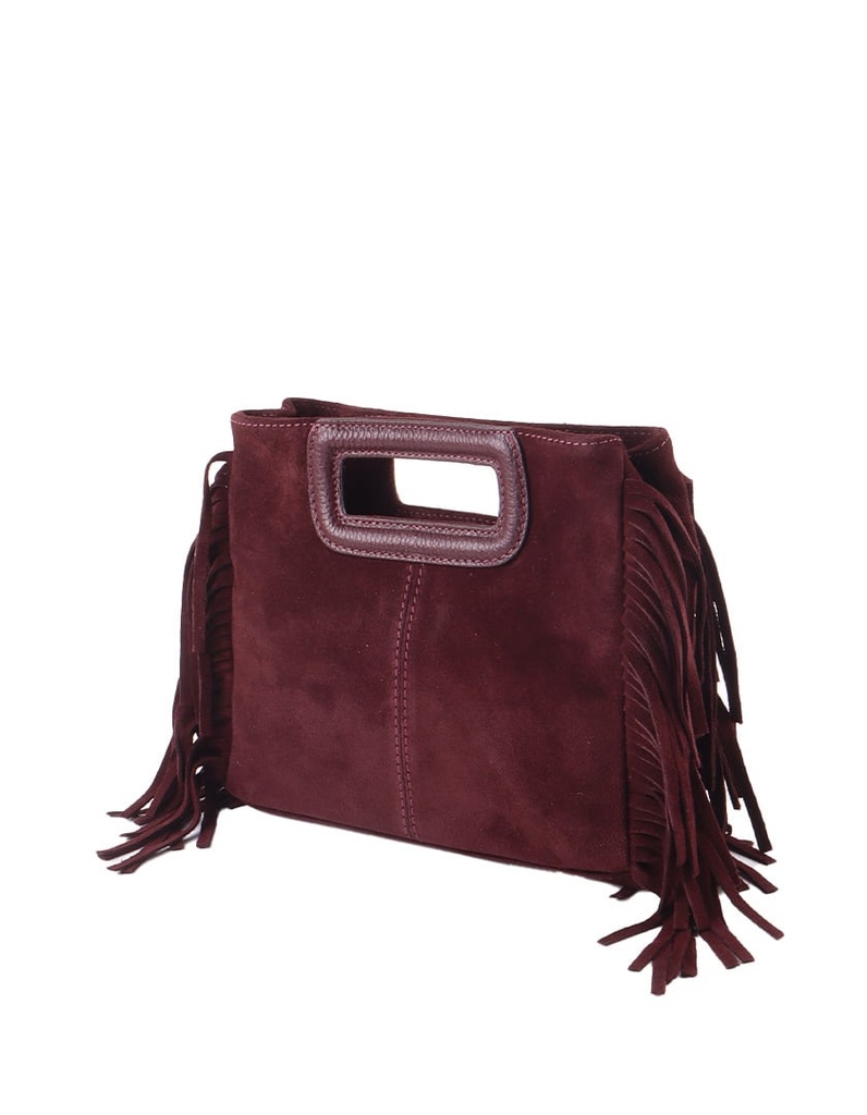 Suède schoudertas | Franjes | SUEDE | 552423
