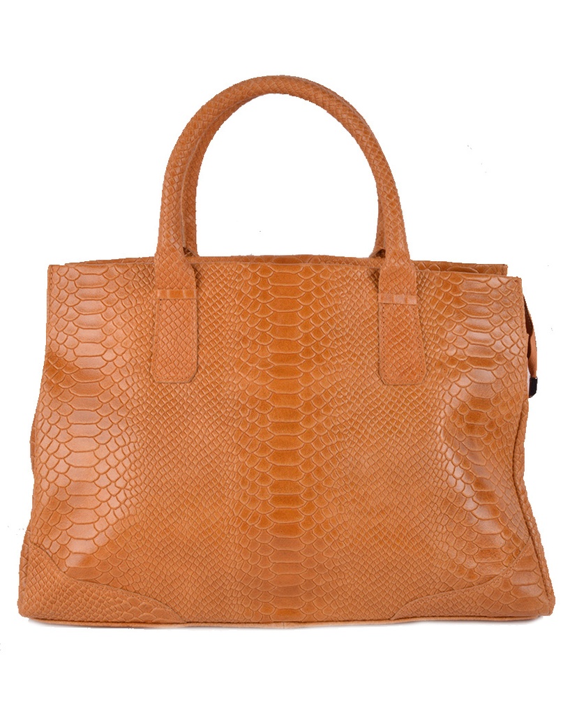 Lederen handtas | Kroko | 552883