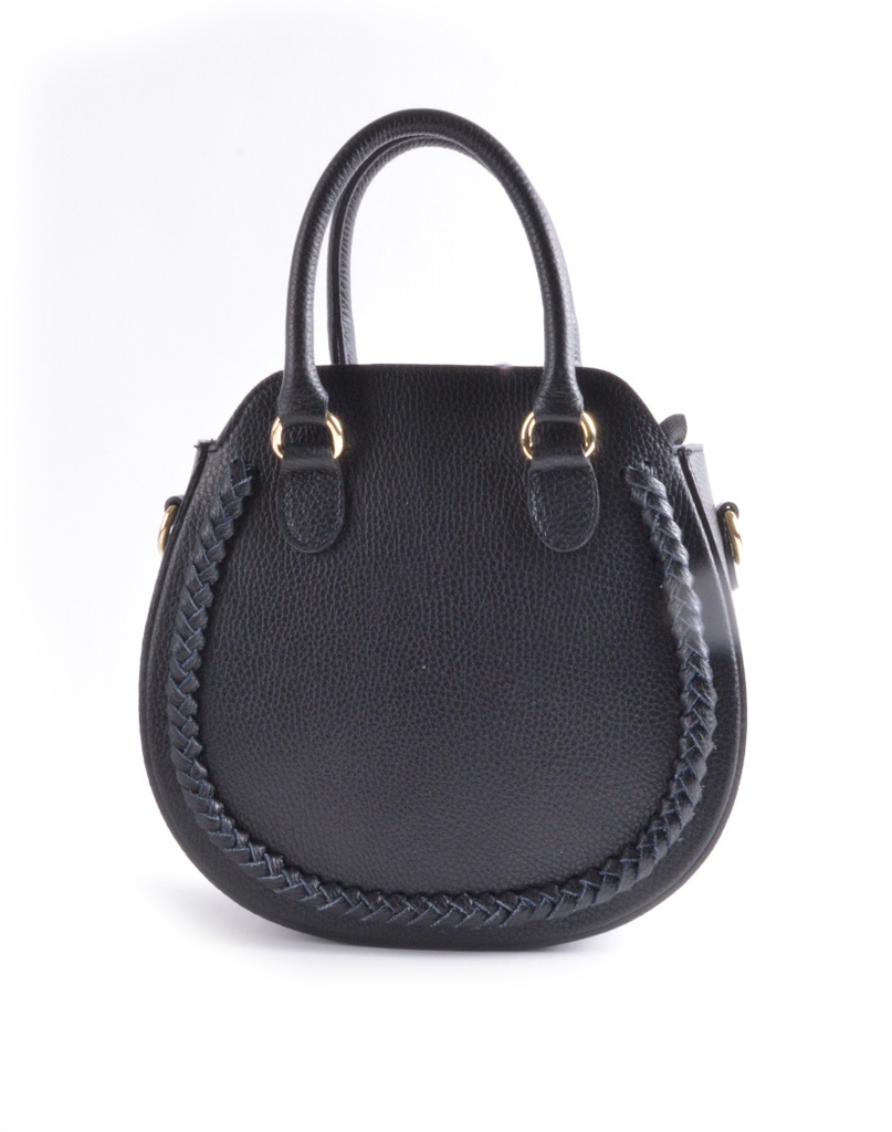 Lederen handtas | 552888 (Zwart)
