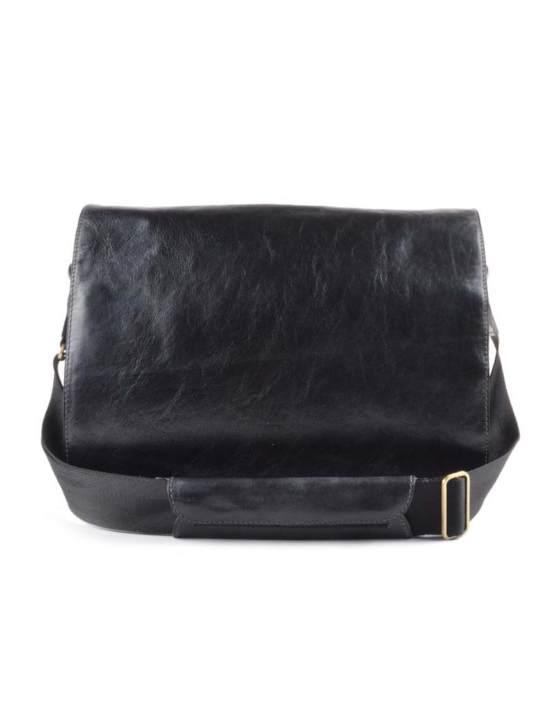 Lederen crossbody tas | 552892 (Zwart)