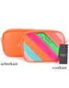 Lederen schoudertas metallic rainbow | 552878