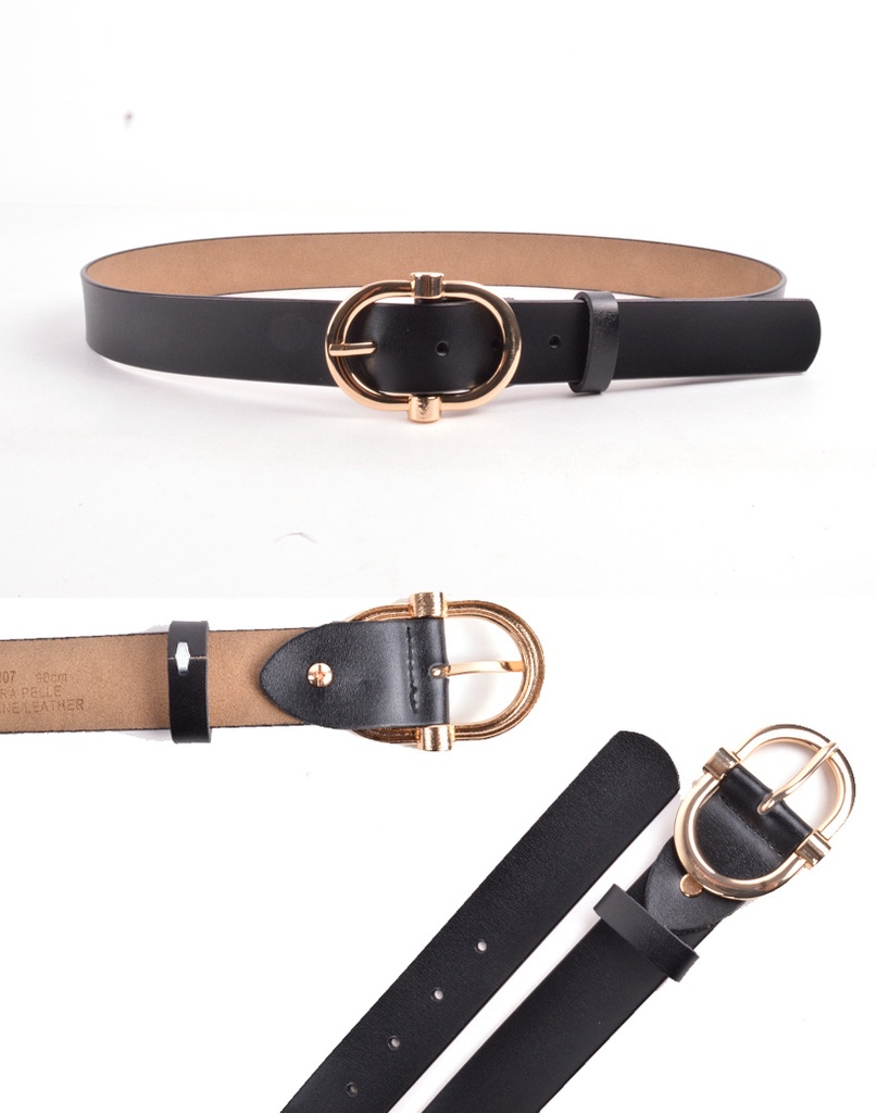 Lederen riem | 559101 (Zwart)