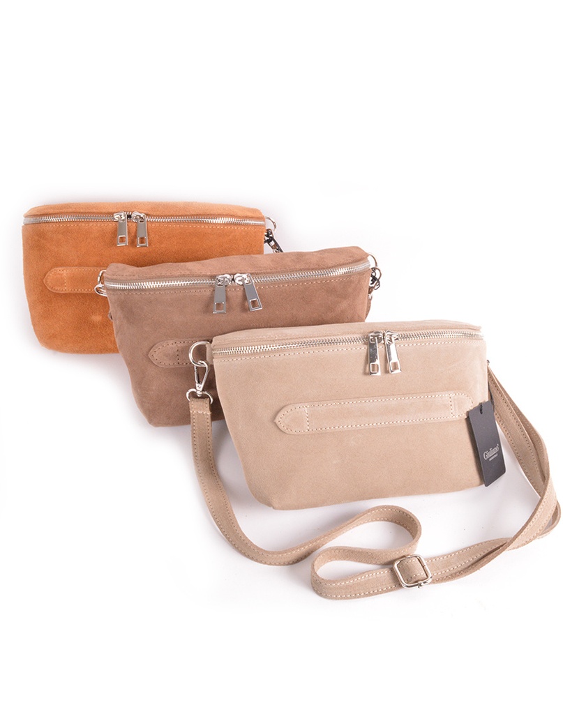 Suede schoudertas | 552908