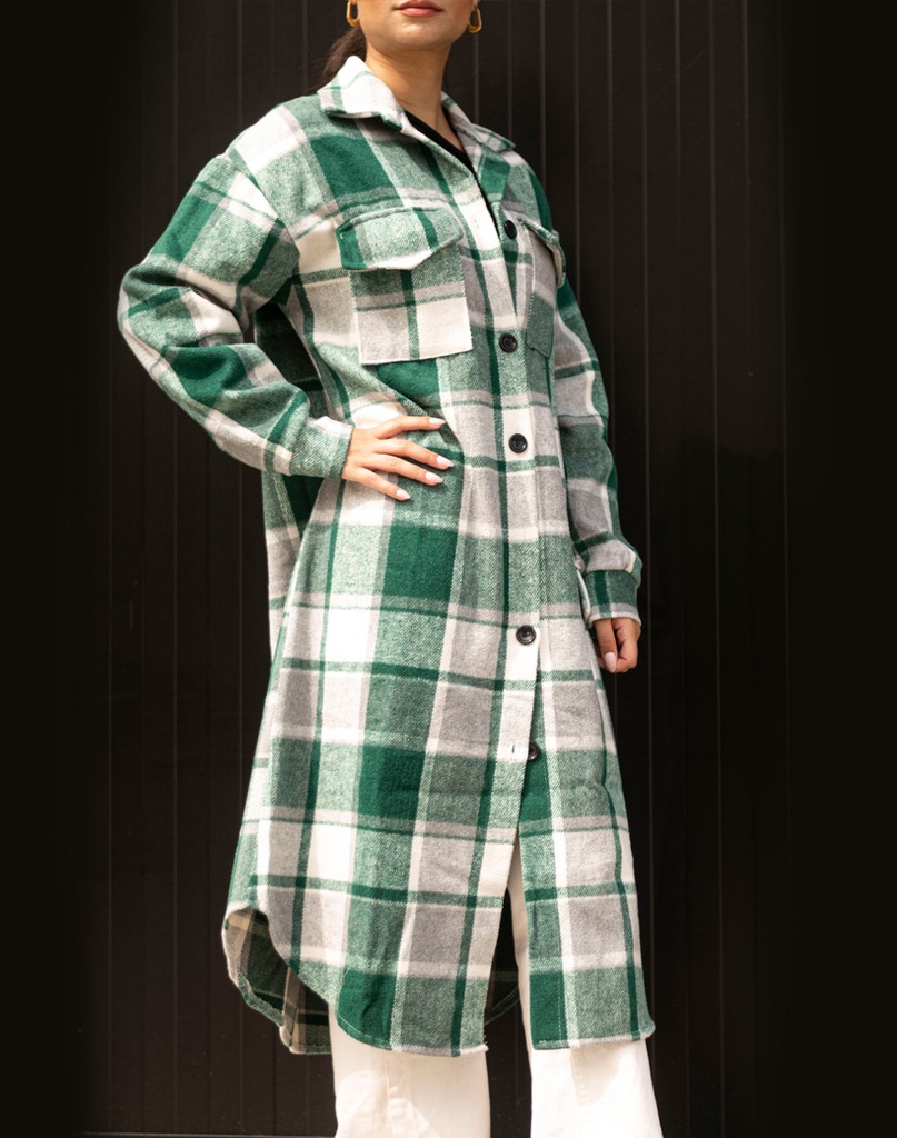 Lang Geruit Overhemd | Boheme | 62268 (Groen)