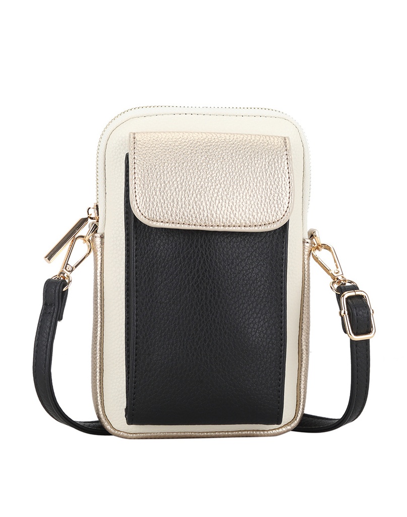 Kunstlederen telefoontas combi-kleur | 30280