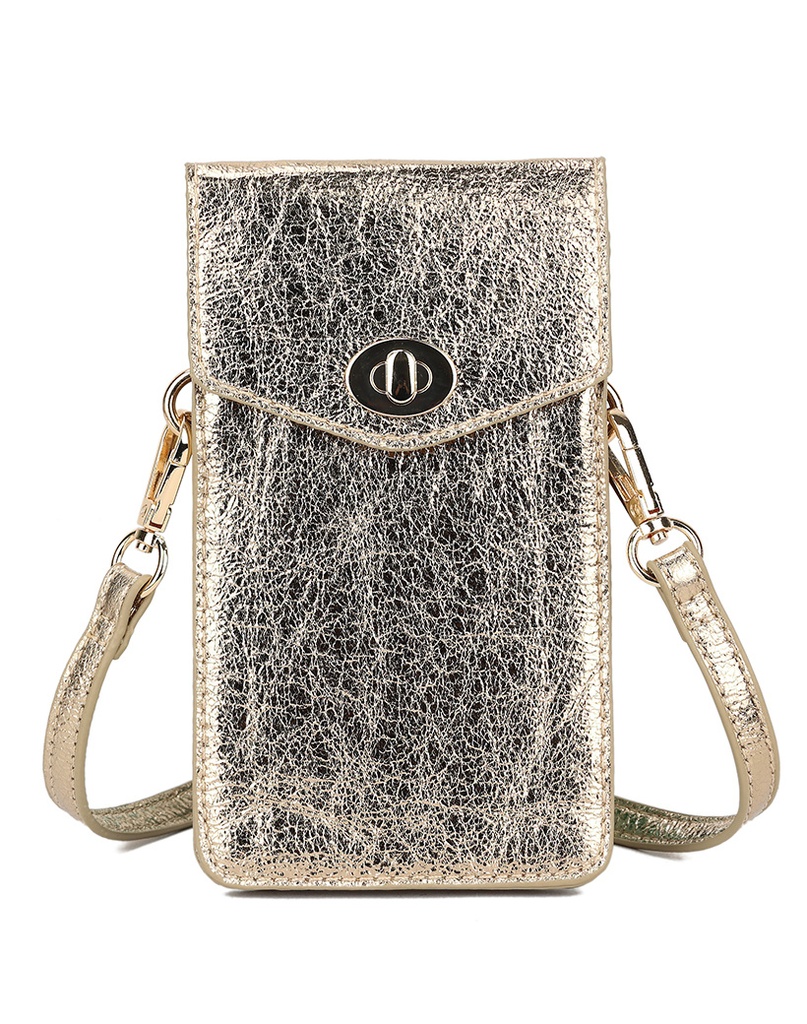 Kunstlederen metallic telefoontas | 40063
