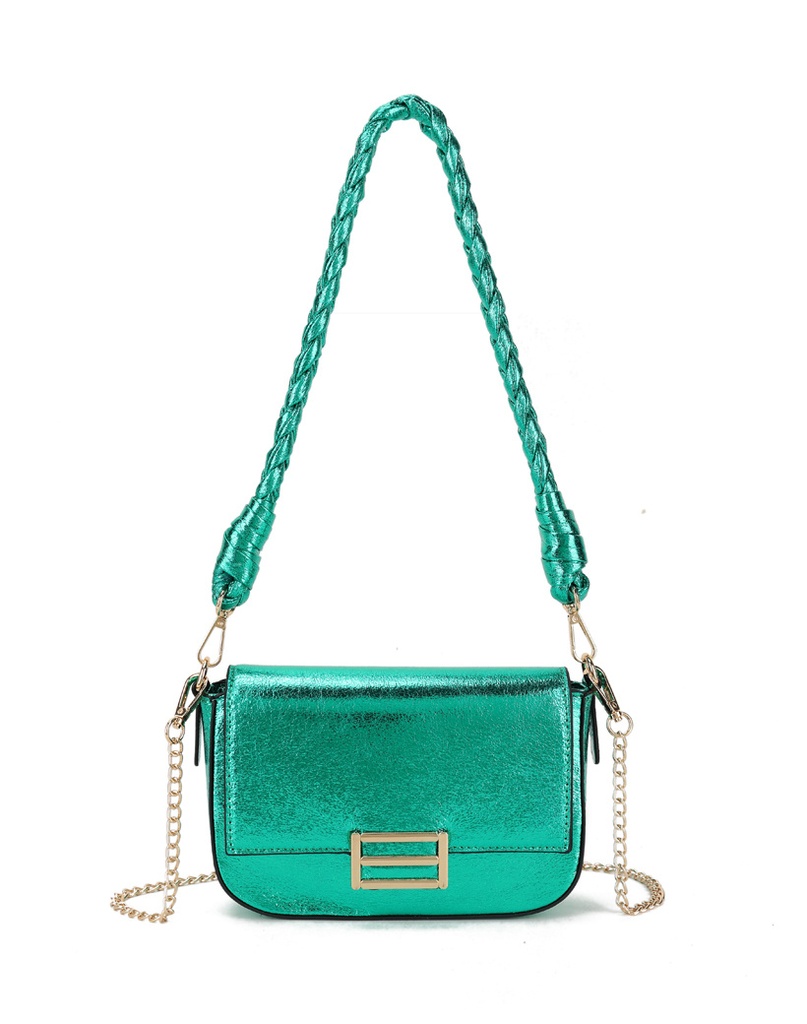 Kunstlederen metallic schoudertas | 70106