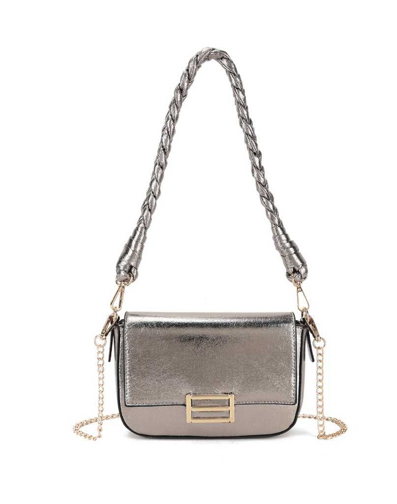 Kunstlederen metallic schoudertas | 70106 | -70%