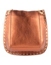 Lederen schoudertas Metallic | 9001301