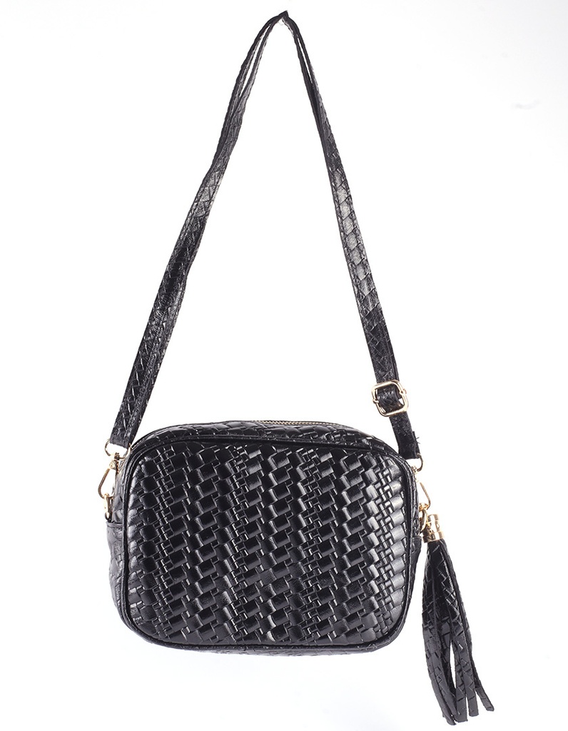 Lederen Schoudertas | 552939 | -50% (Zwart)