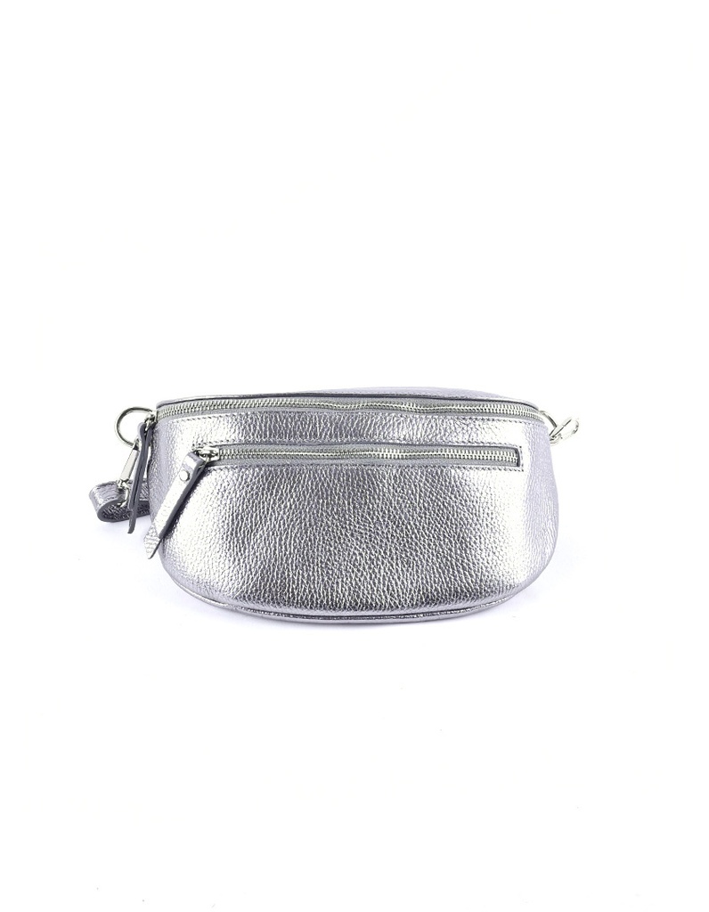 Lederen metallic heuptas | 552941 (Zilver)