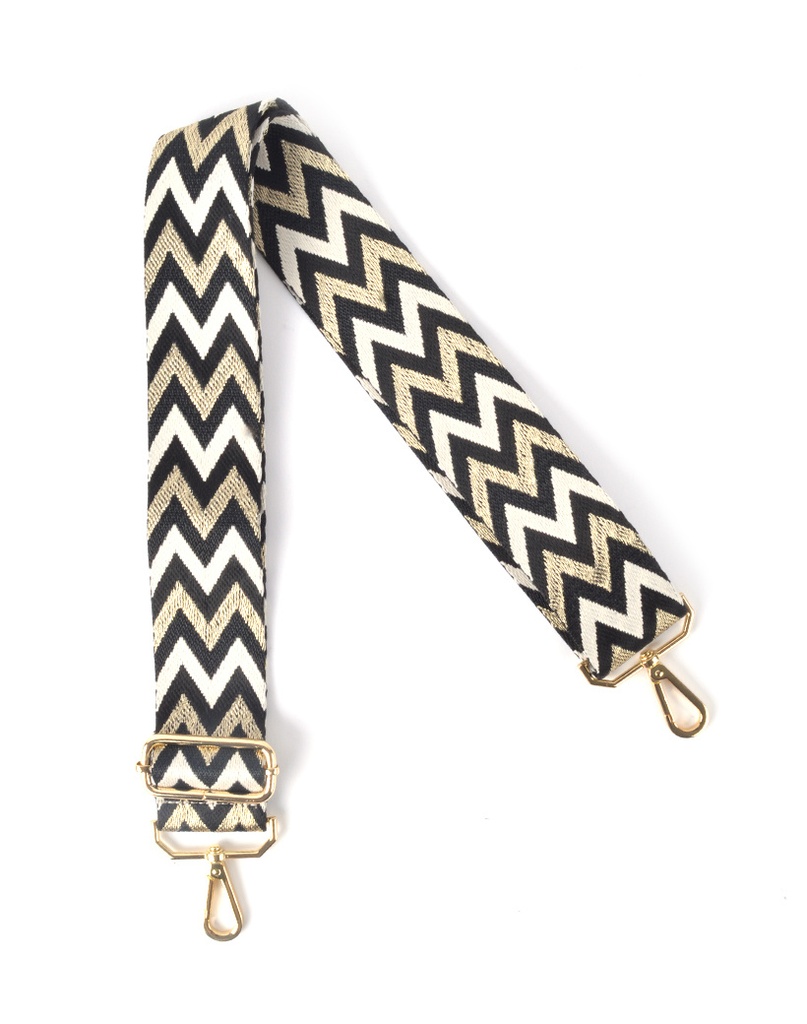 Schouderband | Goud | ZIG ZAG | 300069 (Zwart)