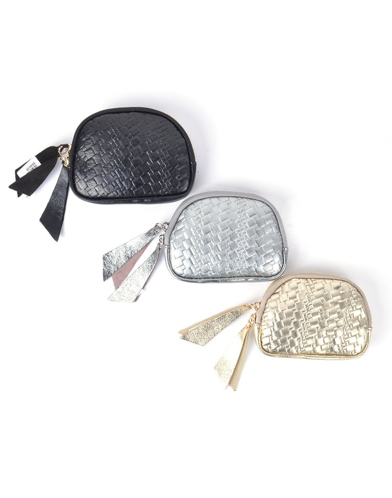 Lederen etui  Metallic | 559030 (Zwart)