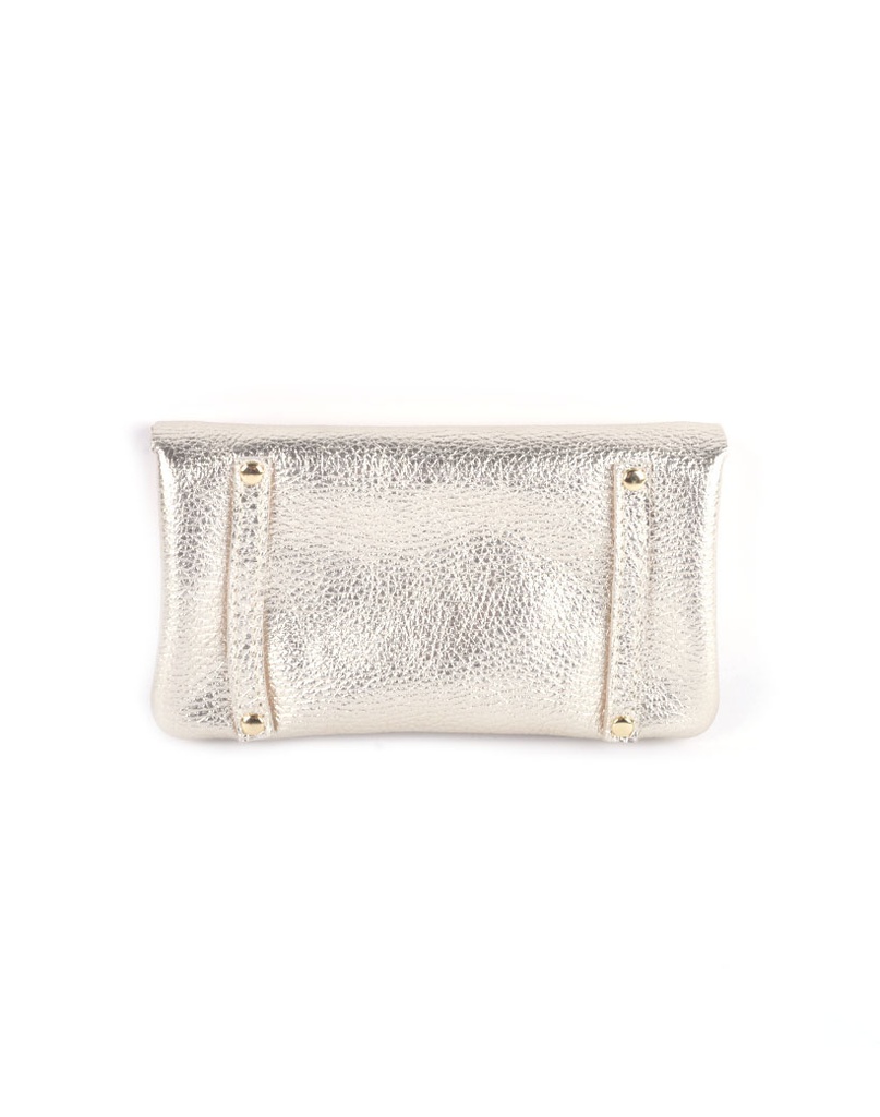 Lederen portemonnee metallic | 552208 (Lichtgoud)
