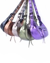 Leren metallic schoudertas | 552849