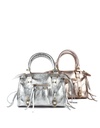 Lederen handtas | 552928 Metallic