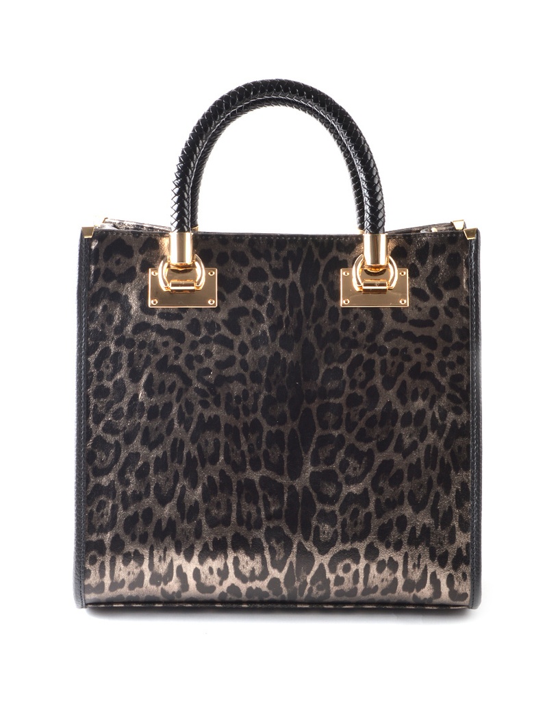 Lederen Handtas | Metallic  Panter| 552992