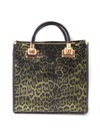 Lederen Handtas | Metallic  Panter| 552992