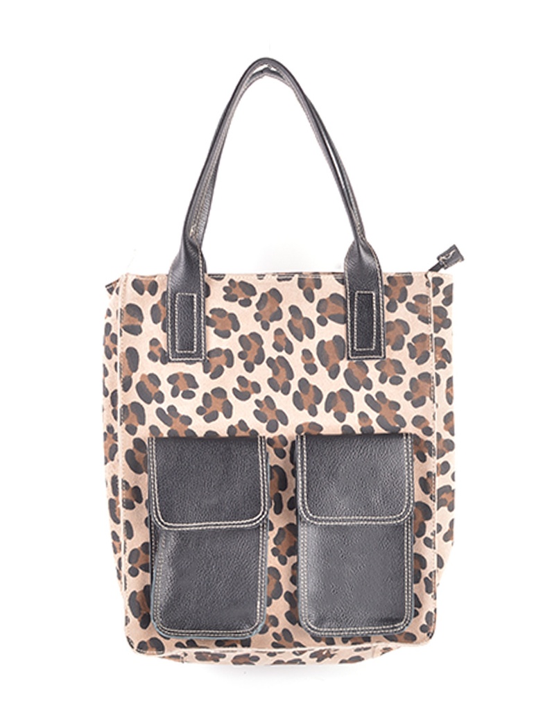 Lederen handtas | Panter | 552316