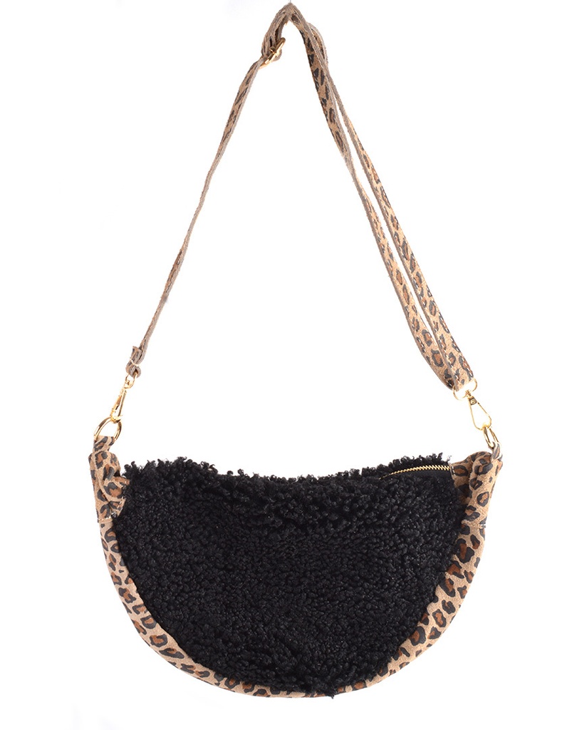 Suede panter heuptas | Teddy | 552326 (Zwart)
