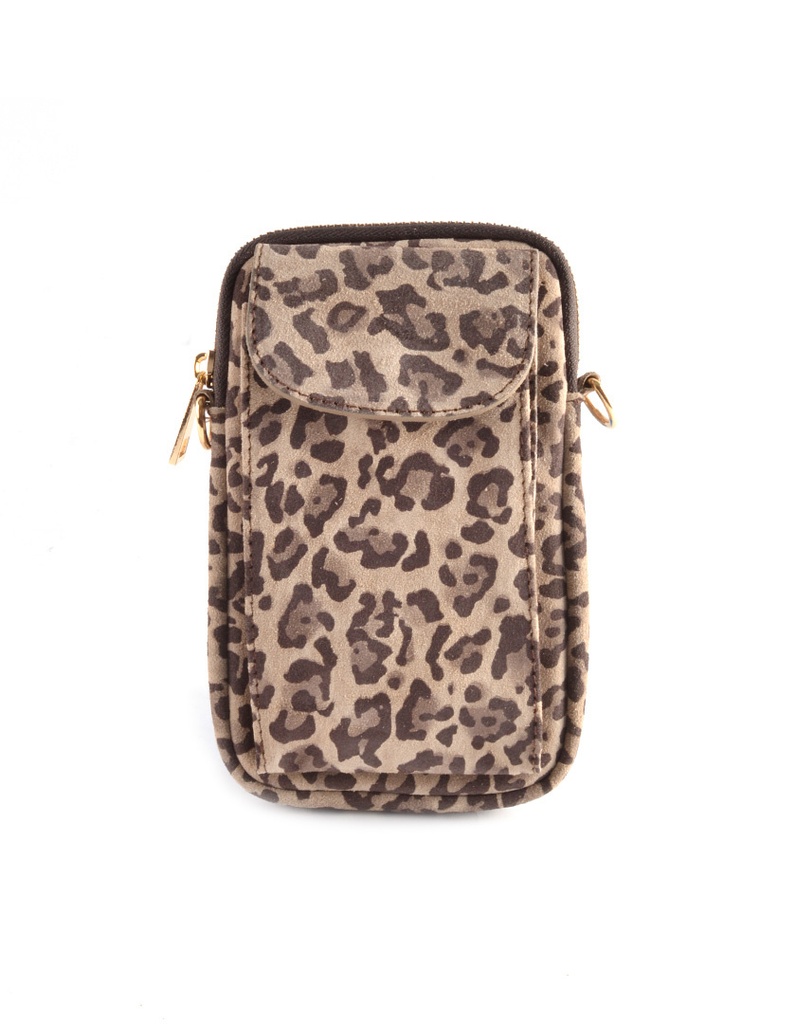 Nubuck telefoontasje | Metallic | 5527922