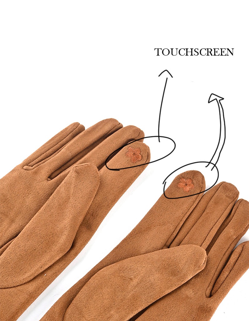 Suedine handschoenen | 120 (Zwart)