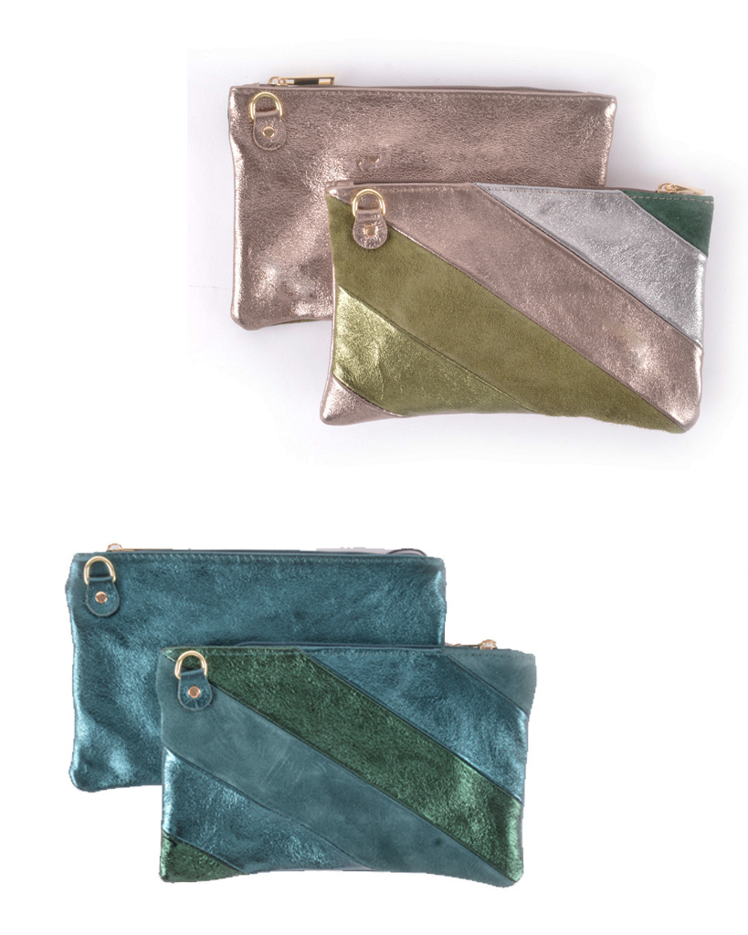 Lederen schoudertas - Rainbow Metallic | 552807