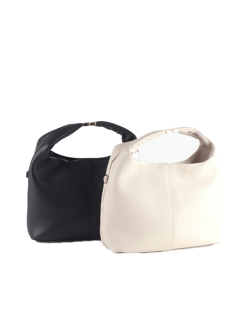 Lederen Handtas | 552386 | -50% (Zwart)