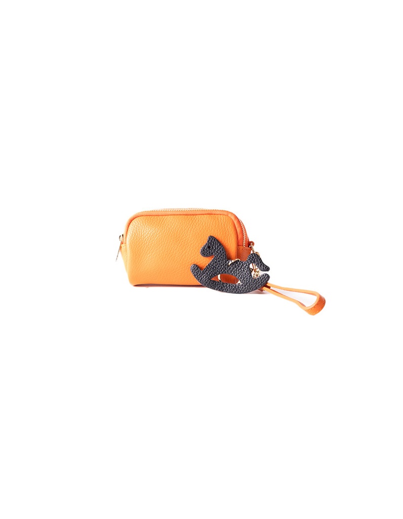 Lederen etui met sleutelhanger | 23160