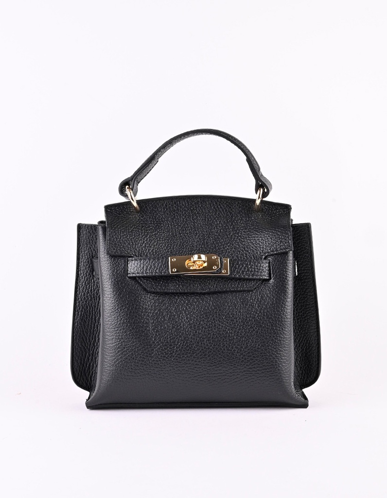 Lederen handtas | 552393 (Zwart)