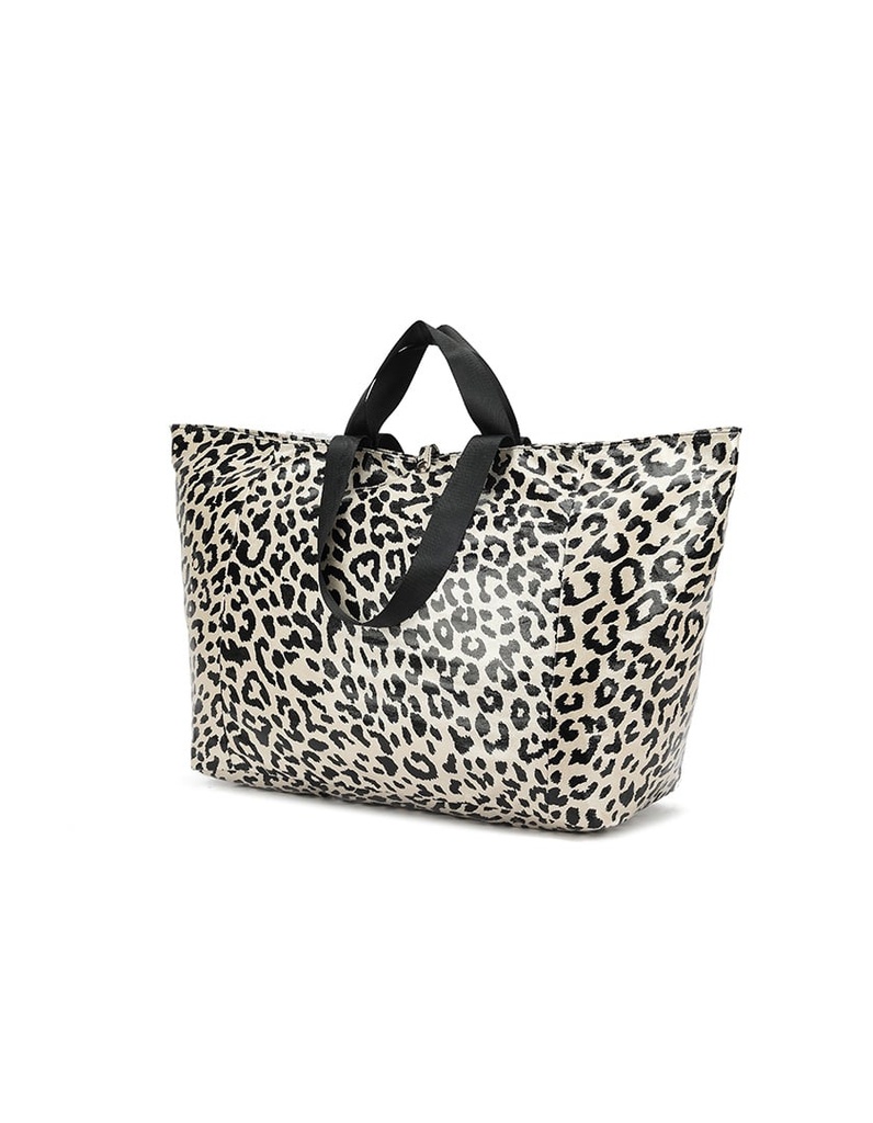 Kunstlederen handtas | Panter | 88050 (Zwart)