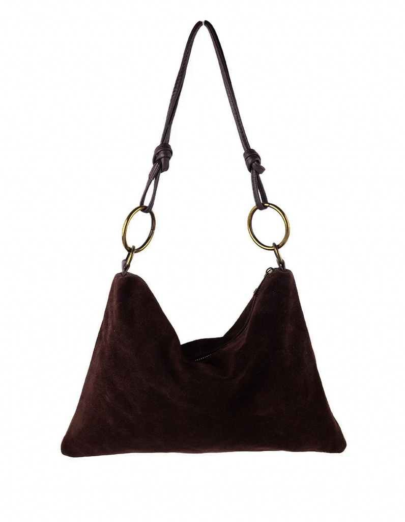 Suede schoudertas | 552406