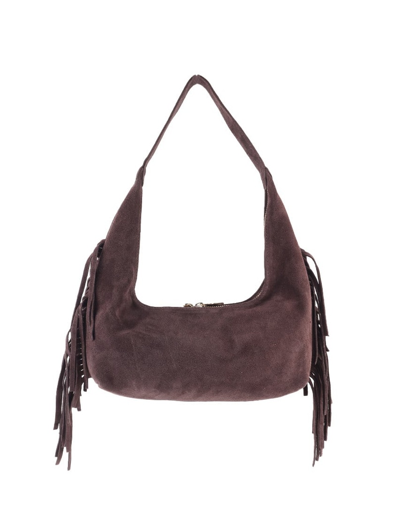 Suede schoudertas | 552409