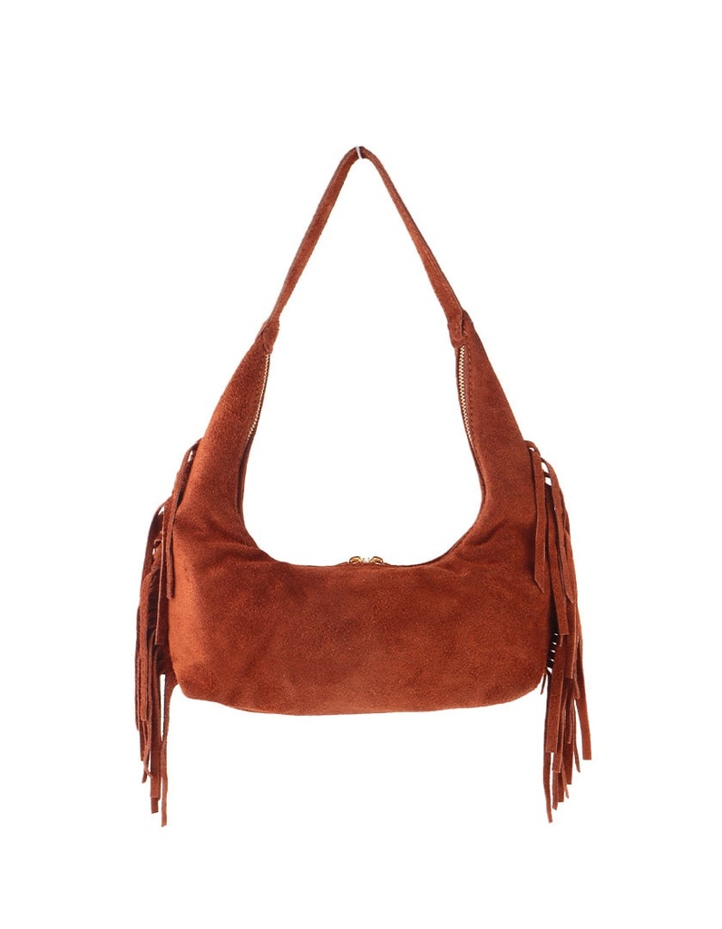 Suede schoudertas | 552409 | -30%