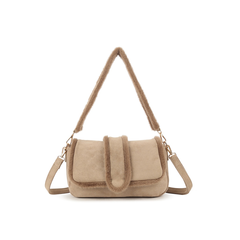 Kunst suede schoudertas | 70133