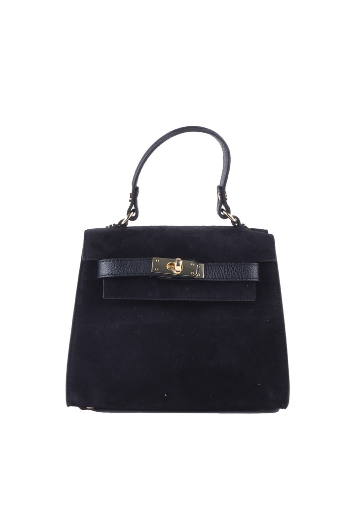 Lederen handtas | Suède | 552450 (Zwart)