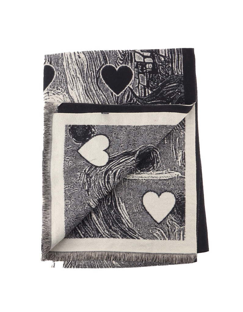 Sjaal | Heart | 700360 (Zwart)