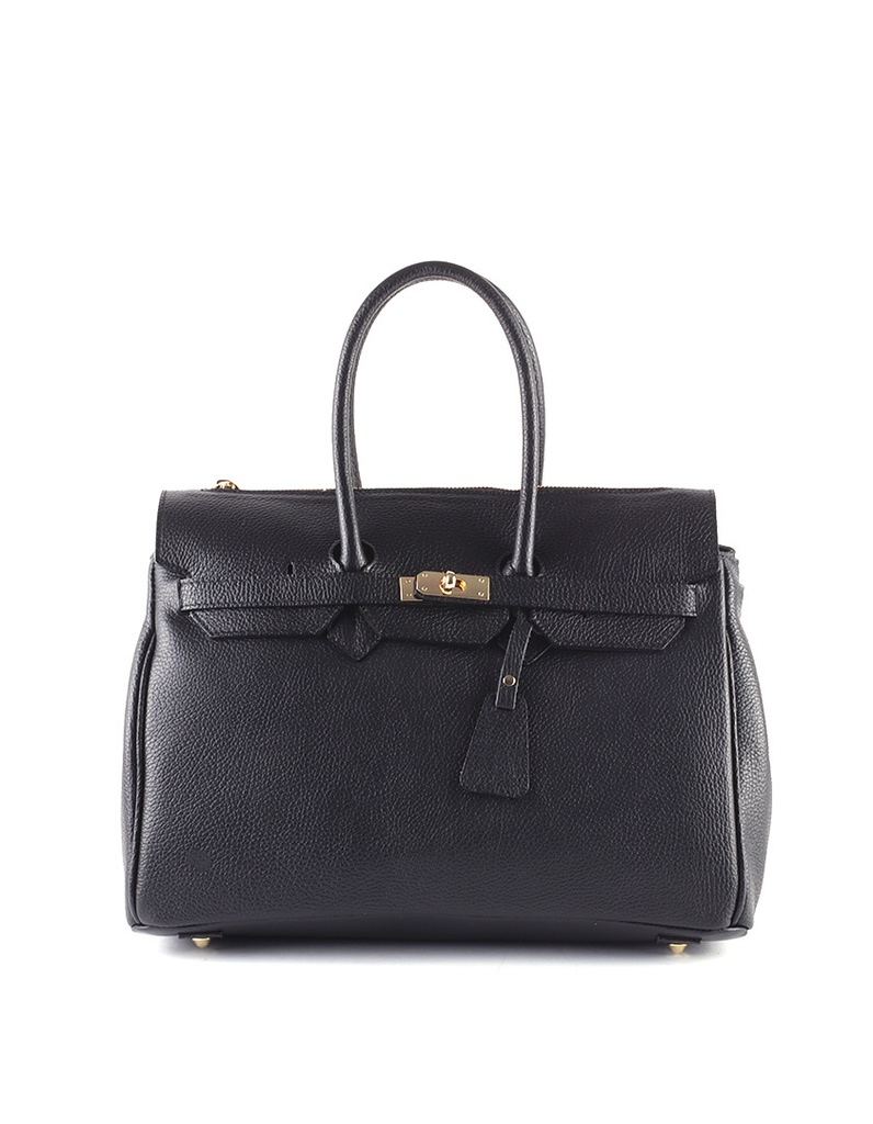 Lederen handtas | 552343 (Zwart)